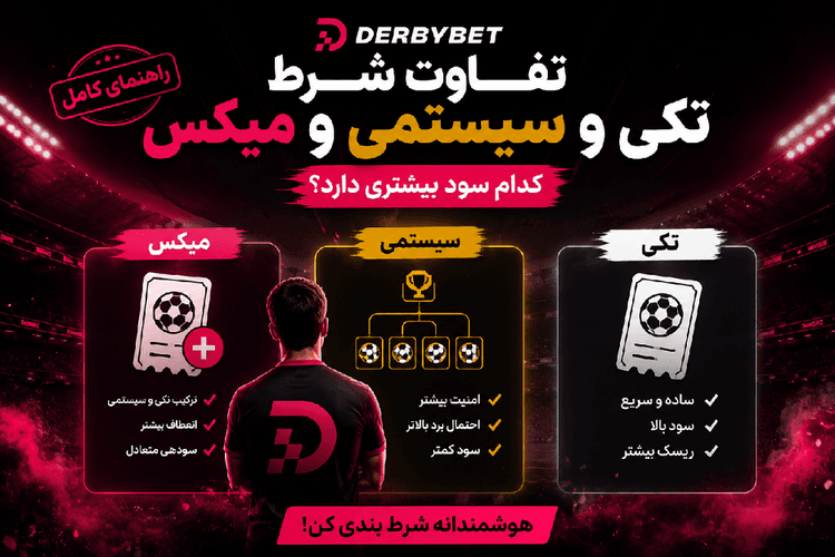 شرط بندی میکس چیست؟ | تفاوت با تکی و سیستمی + جدول مقایسه